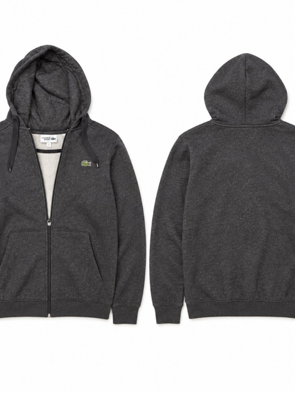 Lacoste Sport Charcoal Full-Zip Hoodie 4XL